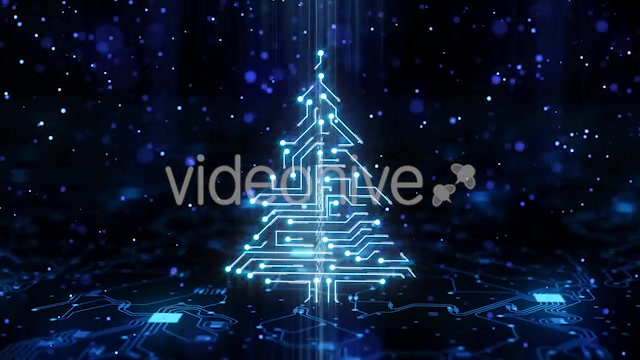 Technology Circuit Christmas Tree Videohive 21135924 Motion Graphics Image 7