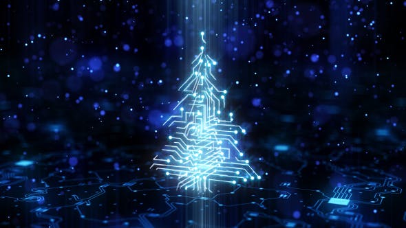 Technology Circuit Christmas Tree - Videohive 21135924 Download