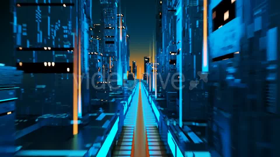 Technology City of the Future Virtual Metropolis Aerial Flight in Cyber Space Videohive 21245001 Motion Graphics Image 10