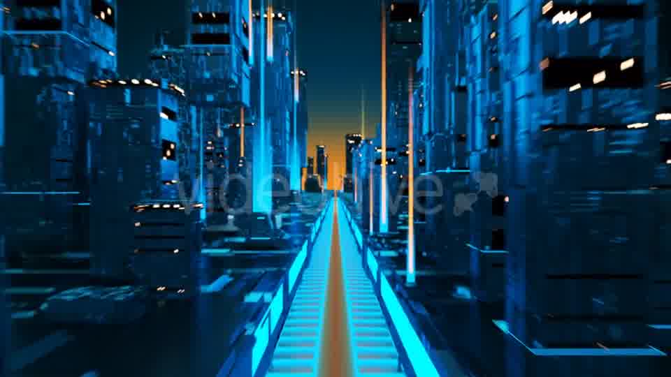 Technology City of the Future Virtual Metropolis Aerial Flight in Cyber Space Videohive 21245001 Motion Graphics Image 12