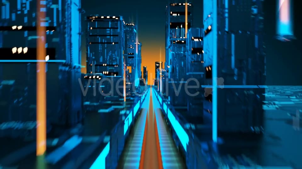 Technology City of the Future Virtual Metropolis Aerial Flight in Cyber Space Videohive 21245001 Motion Graphics Image 7