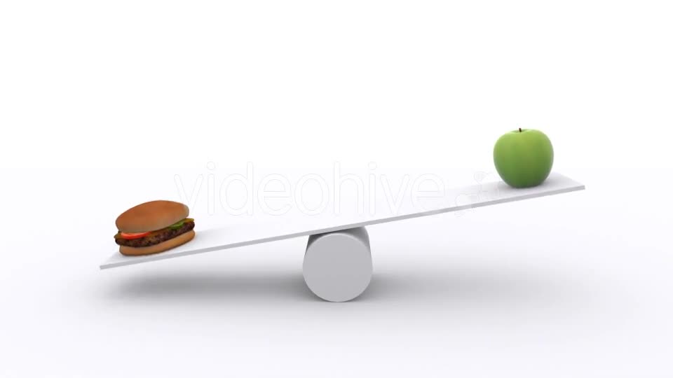Teeter Healthy or Unhealthy Food Concept Videohive 18365125 Motion Graphics Image 1