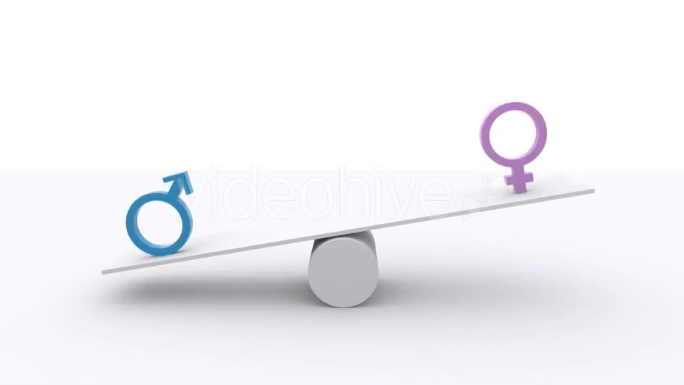 Teeter Scale Gender Equality Balance Videohive 17986976 Motion Graphics Image 1