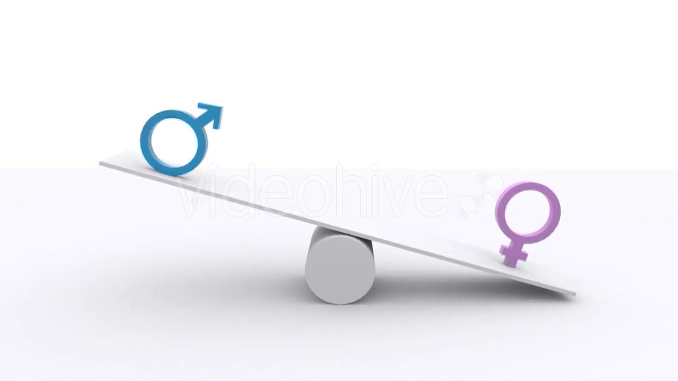 Teeter Scale Gender Equality Balance Videohive 17986976 Motion Graphics Image 2