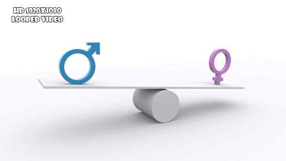 Teeter Scale Gender Equality Balance - 17986976 Videohive Download