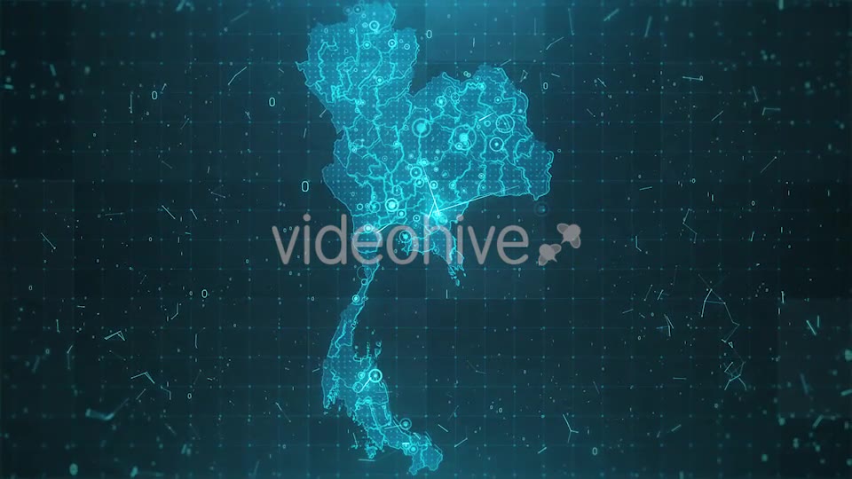 Thailand Map Background Cities Connections HD Videohive 19597677 Motion Graphics Image 2