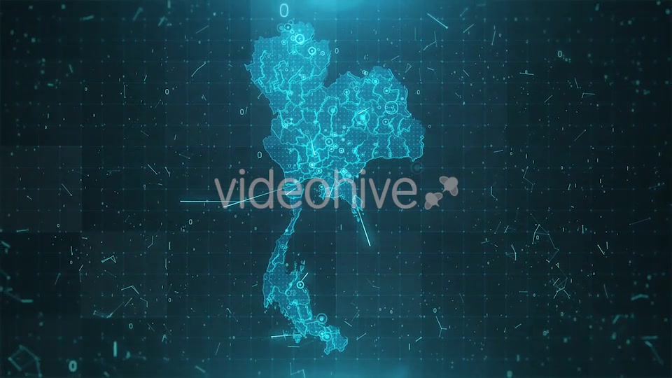 Thailand Map Background Cities Connections HD Videohive 19597677 Motion Graphics Image 3