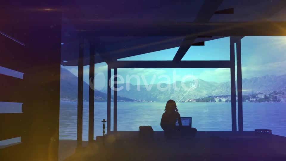 The Blogger Gets A Lot Of Likes, Infographics And A Beautiful View Of The Lake Videohive 22314927 Motion Graphics Image 1