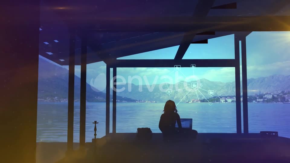 The Blogger Gets A Lot Of Likes, Infographics And A Beautiful View Of The Lake Videohive 22314927 Motion Graphics Image 2