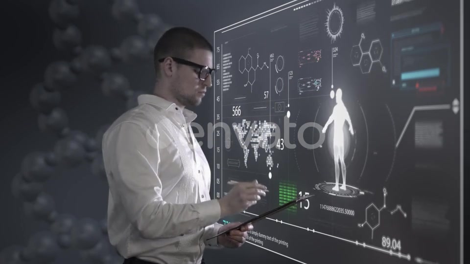 The Man and the Scientist Panel with Holograms Videohive 21621774 Motion Graphics Image 9