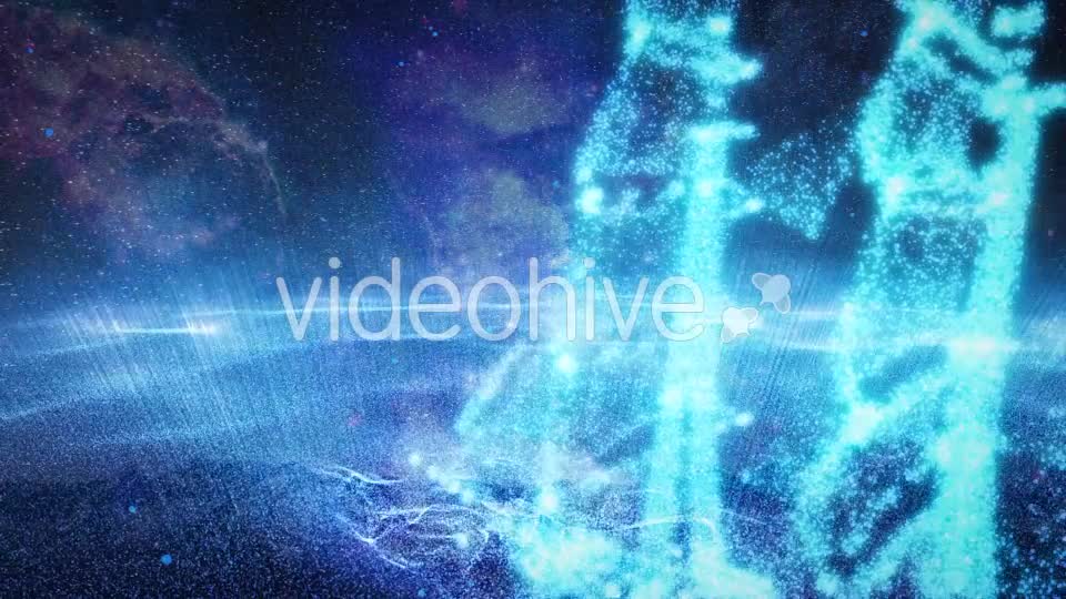 The Particle Ship Sails In The Galaxy Nebula Videohive 19543231 Motion Graphics Image 1