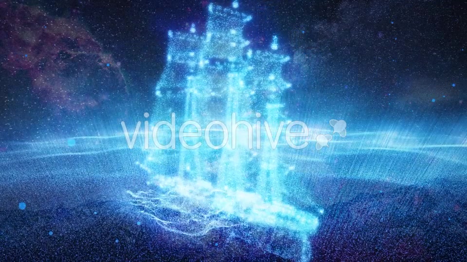 The Particle Ship Sails In The Galaxy Nebula Videohive 19543231 Motion Graphics Image 4