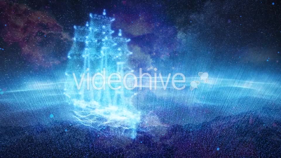The Particle Ship Sails In The Galaxy Nebula Videohive 19543231 Motion Graphics Image 6