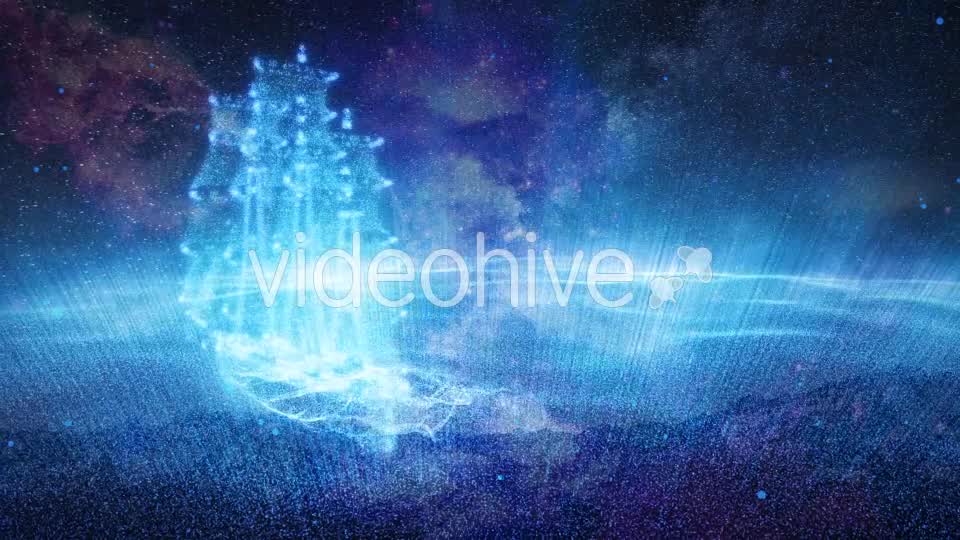 The Particle Ship Sails In The Galaxy Nebula Videohive 19543231 Motion Graphics Image 7