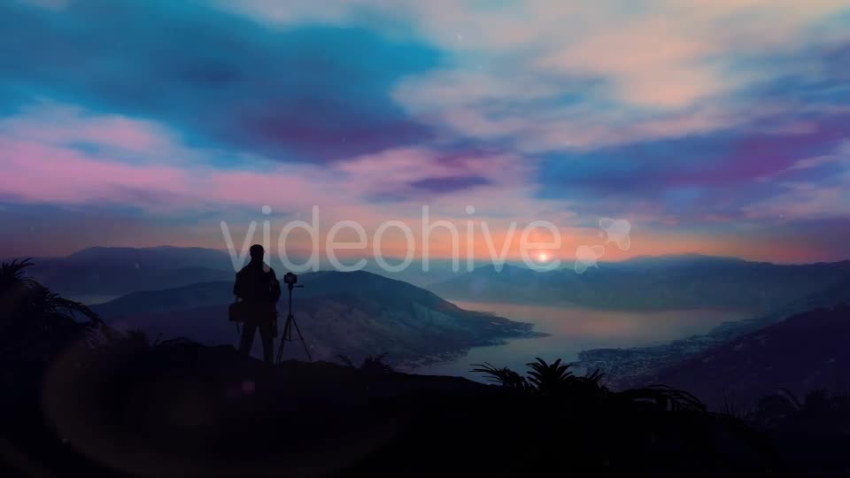 The Photographer Shoots A Fantastic Dawn In The Mountains Videohive 20547047 Motion Graphics Image 1