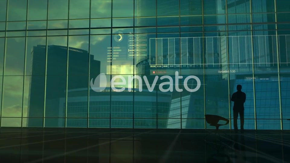 The Trader Considers The Data From The Exchange HD Videohive 22811927 Motion Graphics Image 4