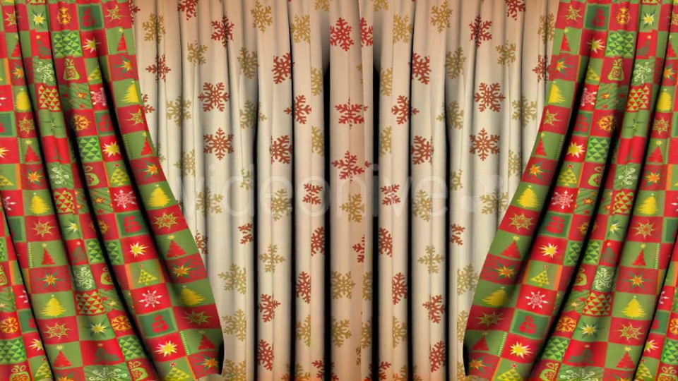 Theatrical Curtain Open Christmas Version Videohive 13966659 Motion Graphics Image 5