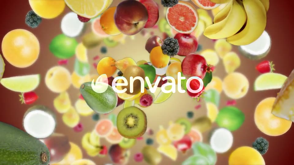 Three Falling Fruits (3 Videos) Videohive 22091277 Motion Graphics Image 3