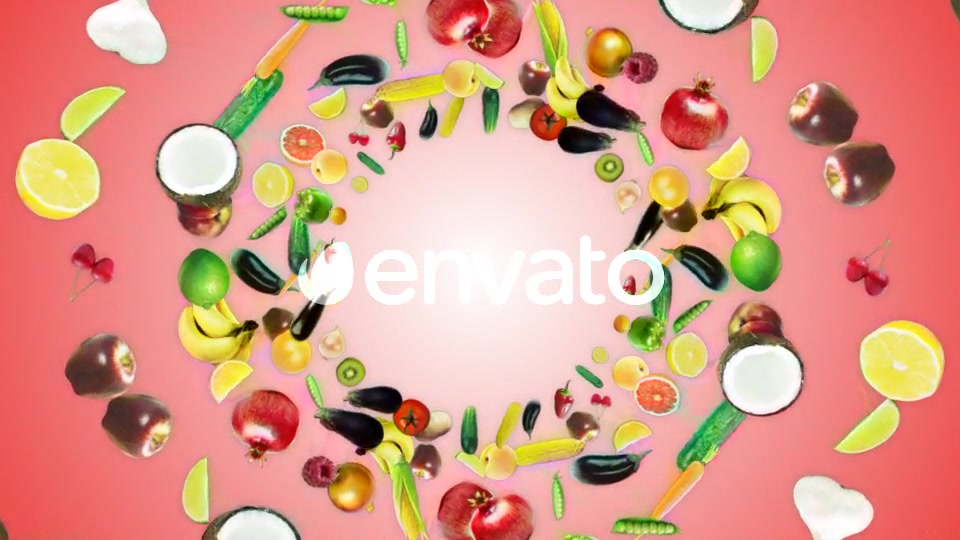 Three Falling Fruits and Vegetables, with Alpha Matte (3 Videos) Videohive 22095612 Motion Graphics Image 12