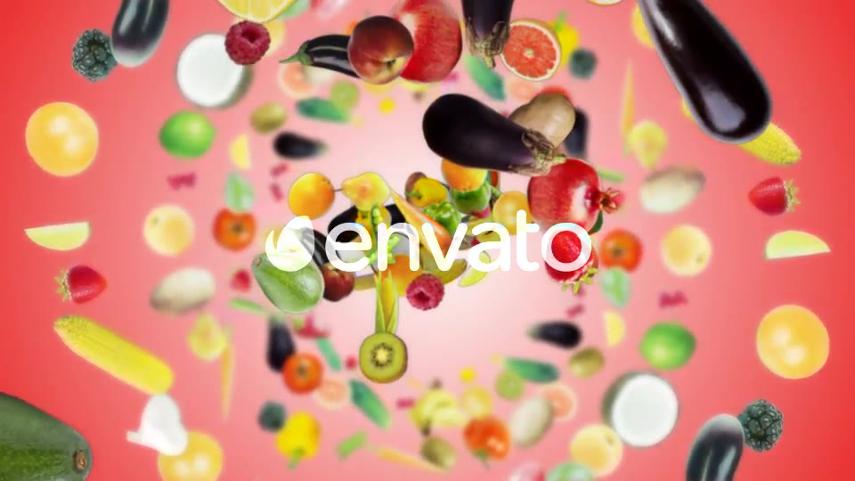 Three Falling Fruits and Vegetables, with Alpha Matte (3 Videos) Videohive 22095612 Motion Graphics Image 3