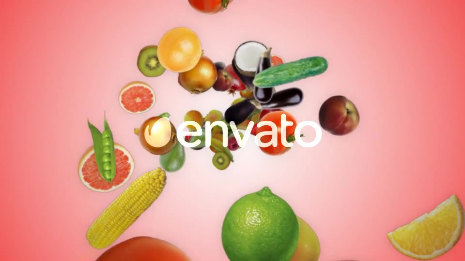 Three Falling Fruits and Vegetables, with Alpha Matte (3 Videos) Videohive 22095612 Motion Graphics Image 7