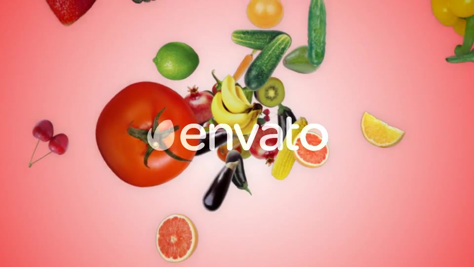 Three Falling Fruits and Vegetables, with Alpha Matte (3 Videos) Videohive 22095612 Motion Graphics Image 8