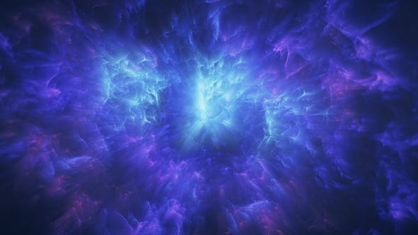 Through Abstract Colorful Blue and Purple Space Nebula - Download Videohive 22585951