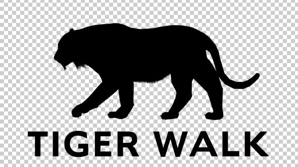 Tiger Silhouette Walk - Download 19199567 Videohive