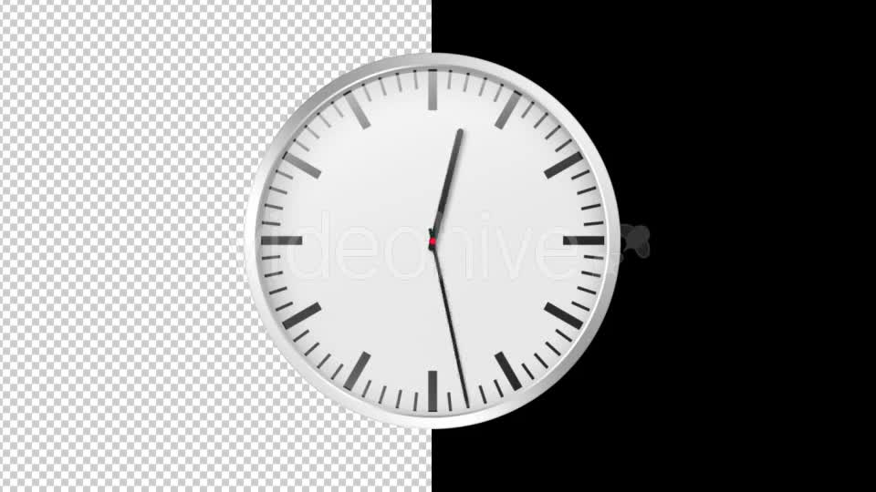Time Lapse Clock ALPHA LOOP Videohive 19636993 Motion Graphics Image 1