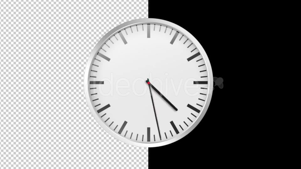 Time Lapse Clock ALPHA LOOP Videohive 19636993 Motion Graphics Image 5