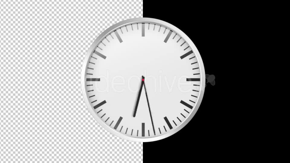 Time Lapse Clock ALPHA LOOP Videohive 19636993 Motion Graphics Image 7