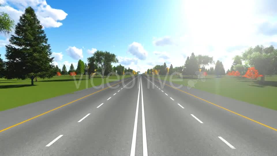 Time lapse Road and Clouds Videohive 19244907 Motion Graphics Image 1