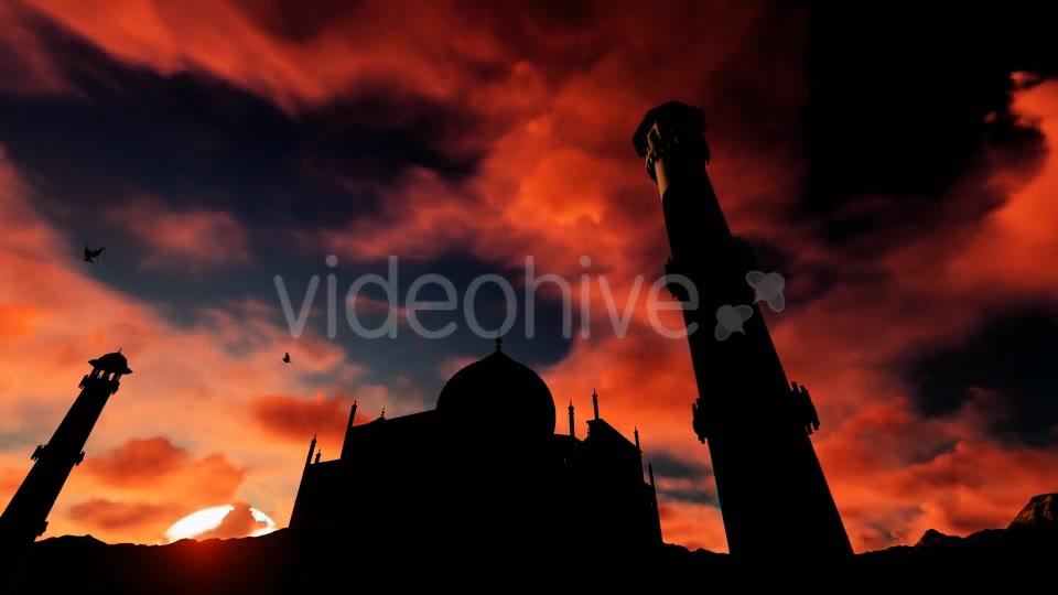 Time lapse Sunset Sky and Taj Mahal Videohive 19478172 Motion Graphics Image 2