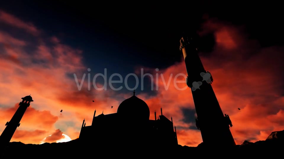 Time lapse Sunset Sky and Taj Mahal Videohive 19478172 Motion Graphics Image 3