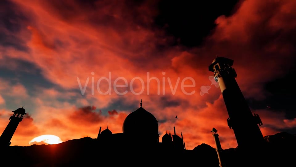 Time lapse Sunset Sky and Taj Mahal Videohive 19478172 Motion Graphics Image 6