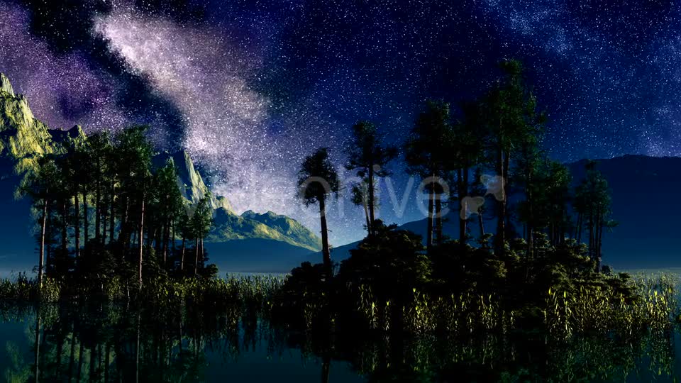 Timelapse Of Stars Above A Lake With Islands 4 Videohive 15784424 Motion Graphics Image 1