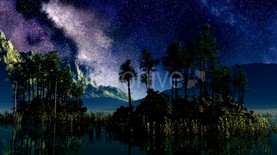 Timelapse Of Stars Above A Lake With Islands 4 Videohive 15784424 Motion Graphics Image 2