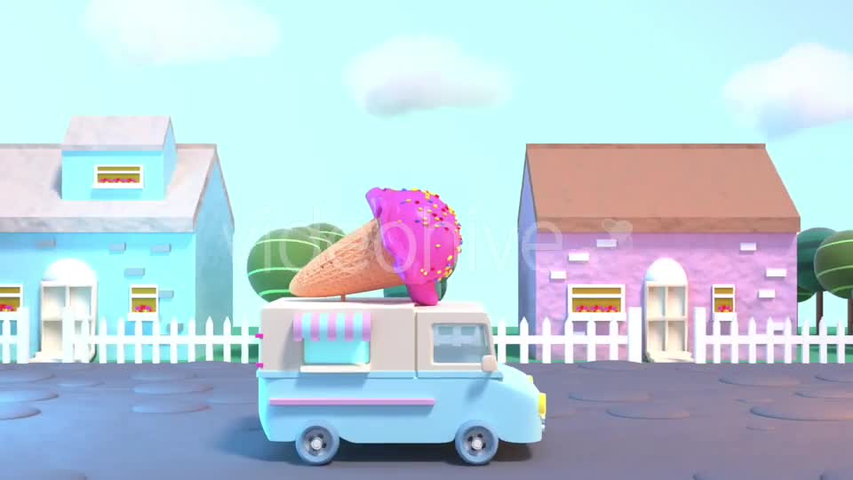 Toon Ice Cream Truck Videohive 20216522 Motion Graphics Image 1