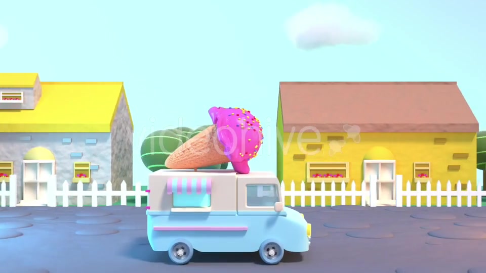 Toon Ice Cream Truck Videohive 20216522 Motion Graphics Image 10