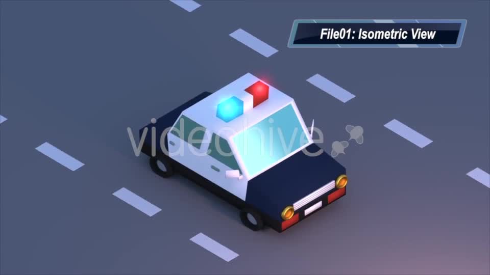 Toon Police Car Pack Videohive 17619406 Motion Graphics Image 1