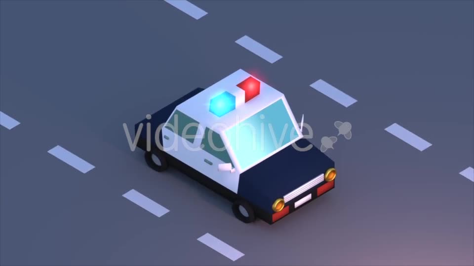 Toon Police Car Pack Videohive 17619406 Motion Graphics Image 2