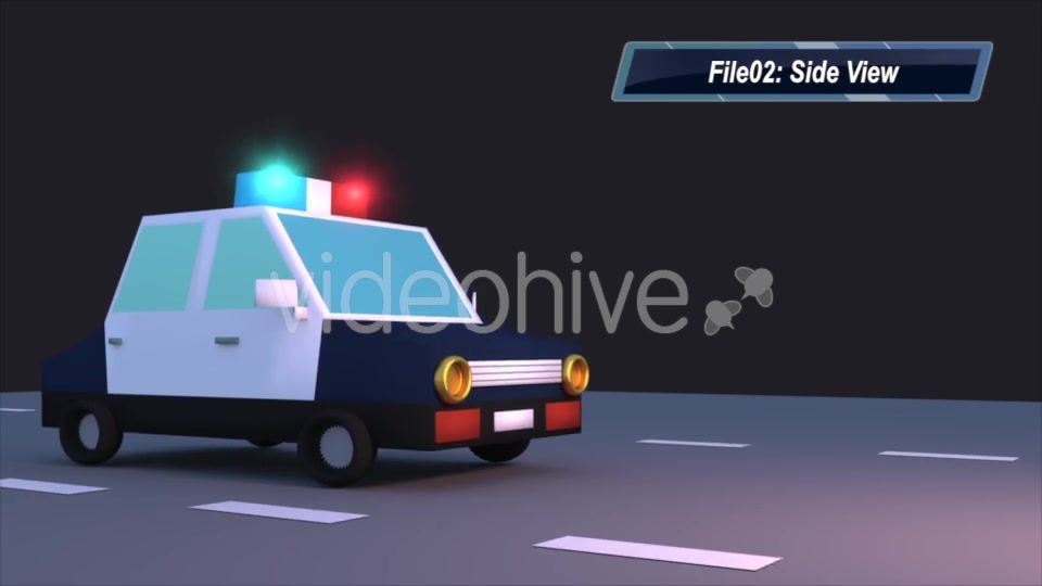Toon Police Car Pack Videohive 17619406 Motion Graphics Image 3