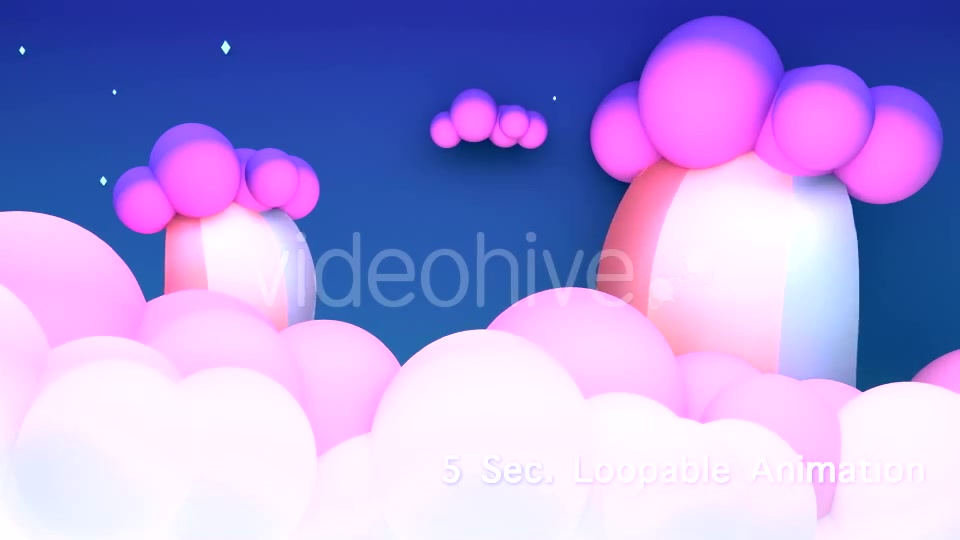 Toon Rainbow Waterfall And Clouds Background Videohive 17030513 Motion Graphics Image 7