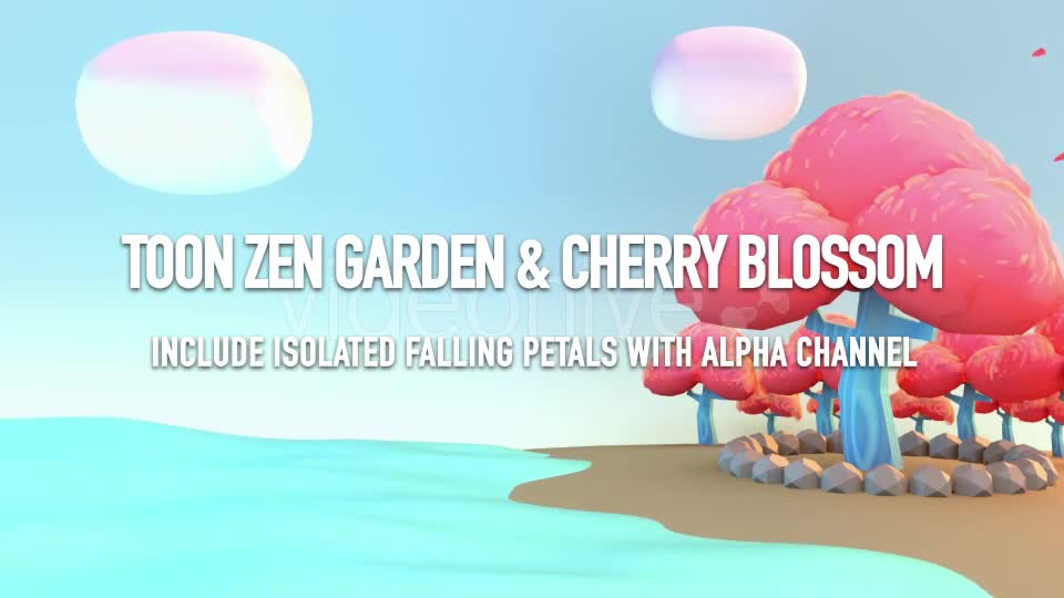 Toon Zen Garden And Cherry Blossom Videohive 16587149 Motion Graphics Image 1