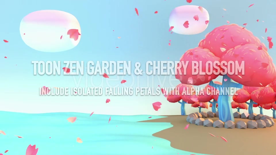 Toon Zen Garden And Cherry Blossom Videohive 16587149 Motion Graphics Image 3