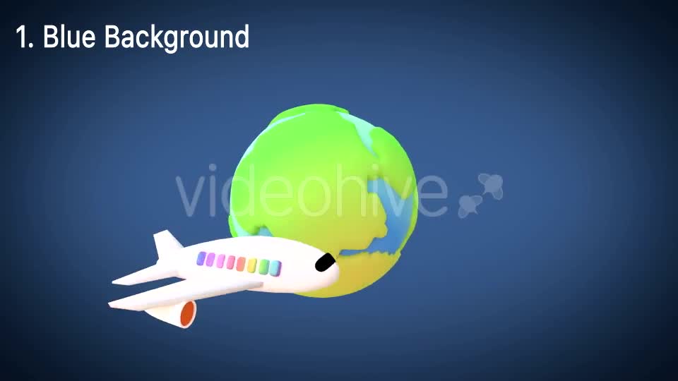 Toy Plane Flying Around The World Animation Videohive 15277087 Motion Graphics Image 1