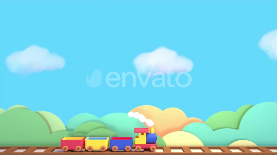 Toy Train And Blue Sky Videohive 23655593 Motion Graphics Image 3