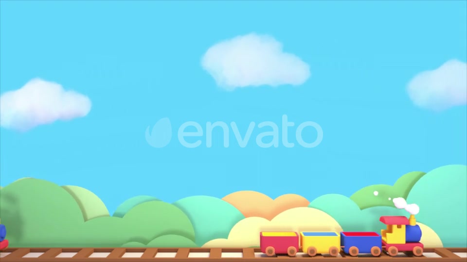 Toy Train And Blue Sky Videohive 23655593 Motion Graphics Image 4