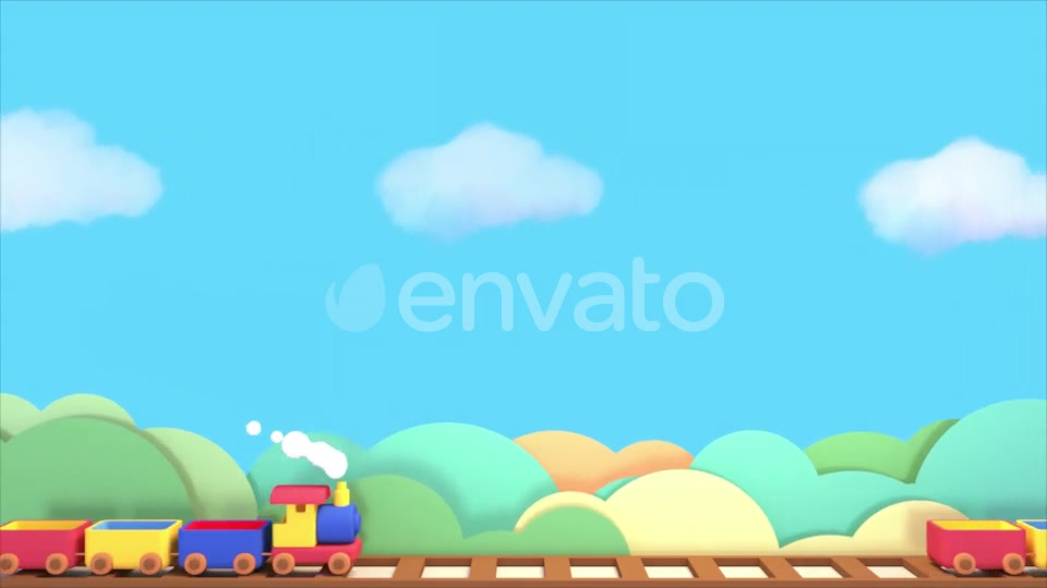 Toy Train And Blue Sky Videohive 23655593 Motion Graphics Image 5