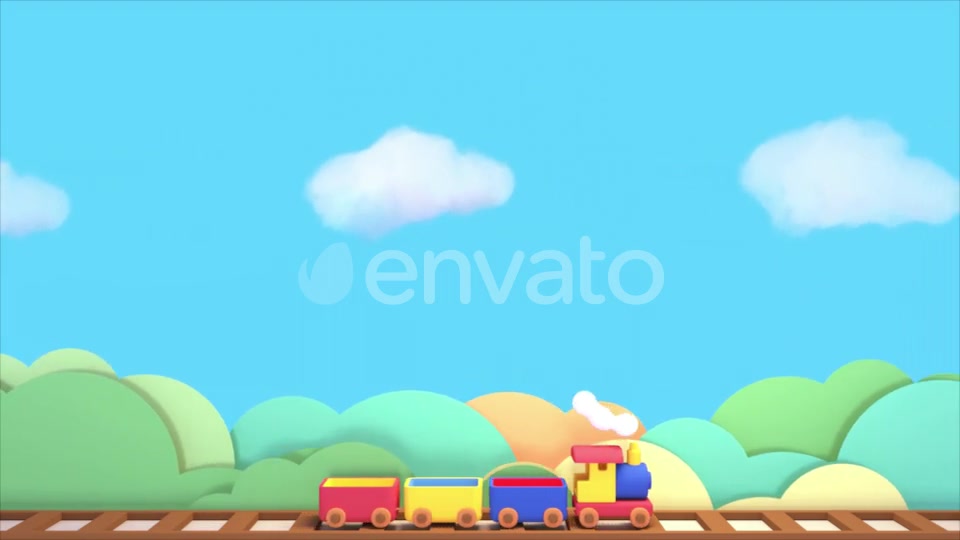 Toy Train And Blue Sky Videohive 23655593 Motion Graphics Image 6